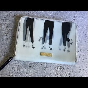 Kate Spade Crystal Court Disco Dancing Feet Pouch